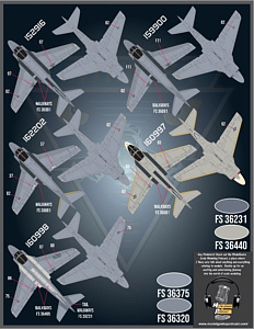 Decal 1/48 Colors and markings of Grumman A-6 Intruders (Furball Aero-Design)