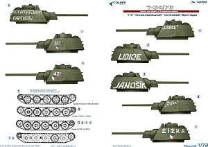 Decal 1/72 Т-34/76 (1st Czechoslovak Panzer Corps) (Colibri Decals)