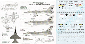 Decal 1/72 Lockheed-Martin F-16C (3) (Microscale)