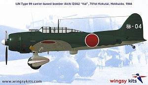 Model kit 1/48 Aichi D3A2 "Val" IJN Type 99 Carrier-based dive bomber (Wingsy Kits)