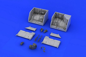 Additions (3D resin printing) 1/48      Mikoyan MiG-23M/MiG-23MF main wheel bay (designed to be used with Trumpeter kits) 