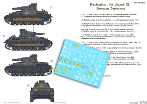 Decal 1/72 Pz.Kpfw. IV Ausf.D Operation Barbarossa (Colibri Decals)