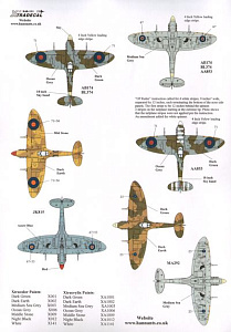 Decal 1/48 Supermarine Spitfire Mk.Vb /Mk.Vc (9) (Xtradecal)