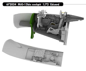 Additions (3D resin printing) 1/72 Mikoyan MiG-15Bis cockpit (designed to be used with Eduard kits) 