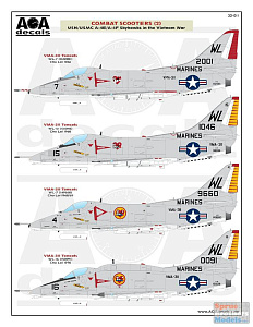 Decal 1/32 Combat Scooters (2) - USN/USMC Douglas A-4E/A-4F Skyhawks in the Vietnam War. This Part 2 (AOA Decals)