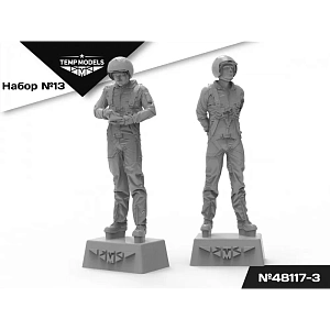 Figures (resin) 1/48 PIlots of the Russian Aerospace Forces (SVO) PSO SET No.13-3 (Temp Models)