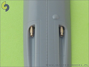 Aircraft guns (brass)  1/48 Messerschmitt Bf-109G-5 - Messerschmitt G-14, K armament set (MG.131 tips) and Pitot Tube