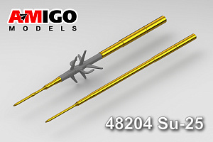 Aircraft detailing sets (brass) 1/48 Pitot tube of Su-25 family aircraft (Amigo Models)