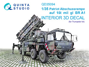 Patriot Abschussrampe auf 15t mil gl BR A1 3D-Printed & coloured Interior on decal paper (Trumpeter)