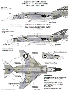 Decal 1/72 McDonnell F-4J USMC (2) (Microscale)