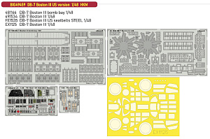Photo Etching Kit 1/48 Douglas DB-7 Boston III US version 1/48 (designed to be used with Hong Kong Models kits)