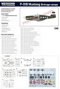 Model kit 1/48 North-American P-51B/C Mustang Weekend edition (Eduard kits)