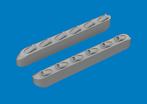 Additions (3D resin printing) 1/72 North-American P-51D Mustang exhaust stacks with fairing (3D-Printed) 1/72 (designed to be used with Arma Hobby kits)