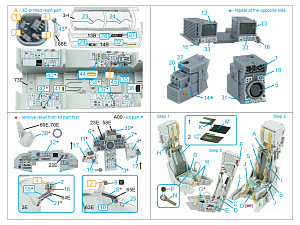 Tornado Gr.1 3D-Printed & coloured Interior on decal paper (Italeri) (with 3D-printed resin parts)
