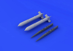 Additions (3D resin printing) 1/48 Soviet Air Force S-24 rocket (designed to be used with Eduard kits)
