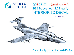 Blackburn Buccanneer S.2B Early 3D-Printed & coloured Interior on decal paper (Airfix) (small version)