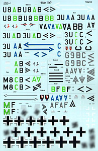 Decal 1/72 'Stab Messerschmitt Bf-110's' (Aims)
