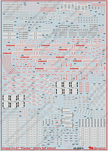 Decal 1/48 	Sukhoi Su-27 Flanker family Full Stencil Data (Begemot)