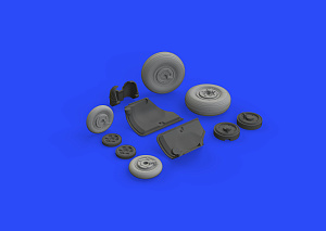 Additions (3D resin printing) 1/48  Mikoyan MiG-23ML wheels (designed to be used with Eduard kits and Trumpeter kits) 