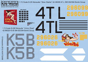 Decal 1/72 Martin B-26B Marauder (2) (Kits-World)