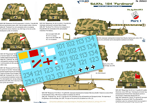 Decal 1/35 Sd.Kfz. 184 "Ferdinand" Part I Pz.Jg.Abt. 653 (Colibri Decals)