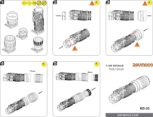 Additions (3D resin printing) 1/48 Collection of 4 sets for MiG-29 (Raymoco)