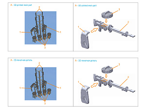 Lewis Mk.III Machine gun, 2 pcs (all kits)