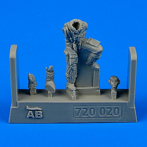 Figures (resin) 1/72 German Luftwaffe Pilot WWII for Messerschmitt Bf-109 late version 