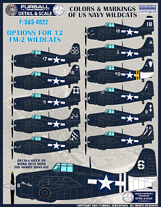 Decal 1/48  'Colors and Markings of US Navy Grumman Wildcats Part 1' (Furball Aero-Design)