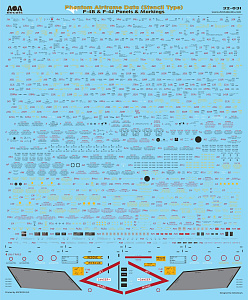 Decal 1/32 Phantom Airframe Data (Stencil Type) - McDonnell F-4B & F-4J Panels & Markings (AOA Decals)