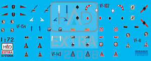 Decal 1/72 F-14A/D Helmet & dress sewing markings Vol.2 (HAD)