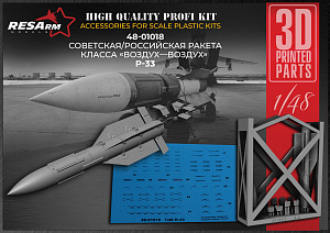 Additions (3D resin printing) 1/48 R-33 air—to-air missile (RESArm)