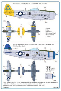 Decal 1/32 Republic P-47N-2-RE Thunderbolt 119 'Chatauqua' (Kits-World)