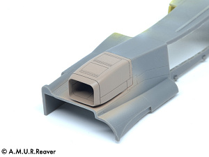 Additions (3D resin printing) 1/48 Air intakes and composite ducts for the SEPECAT Jaguar GR.1/Gr.1A model (A.M.U.R.Reaver) 