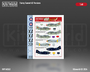 Decal 1/48 Fairey Gannet AS.1/AS.4/T.2/T.5/ECM.4 (Kits-World)