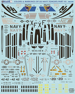 Decal 1/48 'Colors and Markings of US Navy Grumman F-14s Part VII'  (Furball Aero-Design)