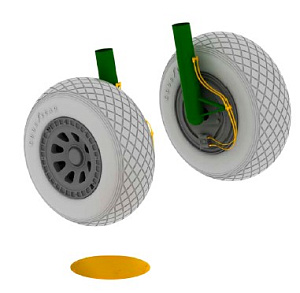 Additions (3D resin printing) 1/48 Lockheed PV-1 Ventura wheels with weighted tyre effect (designed to be used with Revell kits)[Mk.II]