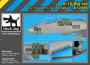 Additions (3D resin printing) 1/72 Fairchild A-10A Thunderbolt II Big set with BDOA72083 and BDOA72084 (designed to be used with Academy kits) 