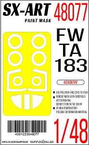 Paint Mask 1/48 FW Ta183 (Academy)