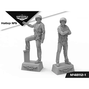 Figures (resin) 1/48 PIlots of the Russian Aerospace Forces. SET No.5-1 (Temp Models)