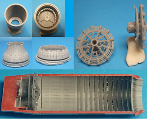 Additions (resin) 1/48 F-14A Tomcat Exhaust Nozzles P&W TF-30-F-414 (varied) for HobbyBoss (Katran)  