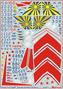 Decal 1/72  Sukhoi Su-27 Russian Knights (Begemot)