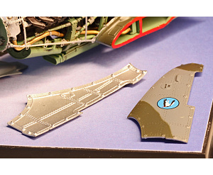 Additions (3D resin printing) 1/48 Spitfire Mk. IX Advanced (designed to be used with Eduard kits)