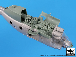 Additions (3D resin printing) 1/72 Aerospatiale AS-332 Super Puma engine + radar (designed to be used with Italeri kits) 