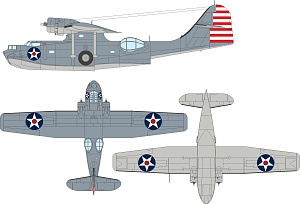 Paint Mask 1/48 Consolidated PBY-5A Catalina US national insignia (stars with red center) 1/48 (designed to be used with Eduard kits and Revell kits)