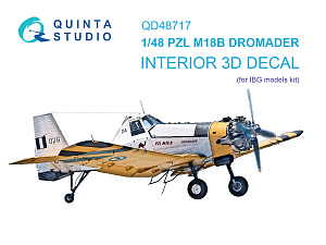 PZL M18B Dromader 3D-Printed & coloured Interior on decal paper (IBG models)