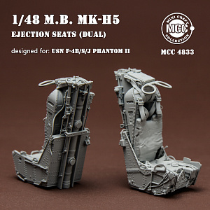 Additions (3D resin printing) 1/48 Martin Baker Mk.h5 Ejection seat-navy (x 2pcs) (MCC)