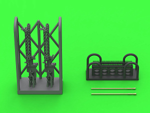 Aircraft detailing sets (resin) 1/72 German WW I machine gun Spandau LMG 08/15 (2 pcs) - with SHORT charging handle - complete guns incl. 3D resin & brass parts