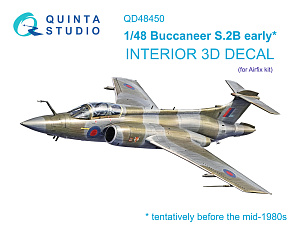 Buccaneer S.2B early 3D-Printed & coloured Interior on decal paper  (Airfix)