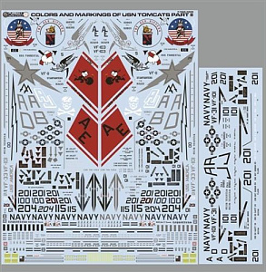 Decal 1/48 "Colors and Markings of US Navy Grumman Tomcats Part II (REDUX) (Furball Aero-Design)